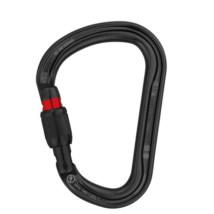 Karabiner Petzl WILLIAM SCREW-LOCK black